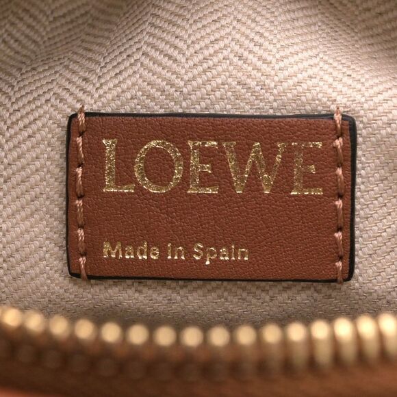 Loewe Cuy Bag Jacquard Calf Leather Beige Tan Brown Handbag - Picture 5 of 8